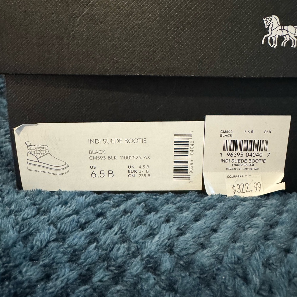 Like New Coach INDI Black Suede Booties - Picture 7 of 7